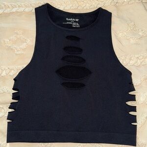 garage black cut top